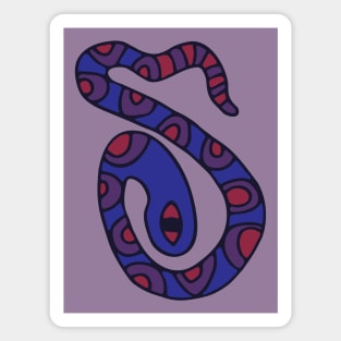 MYSTERIOUS SNAKE Spotted Purple Blue Red Reptile from my Cabinet of Curiosities - UnBlink Studio by Jackie Tahara Magnet